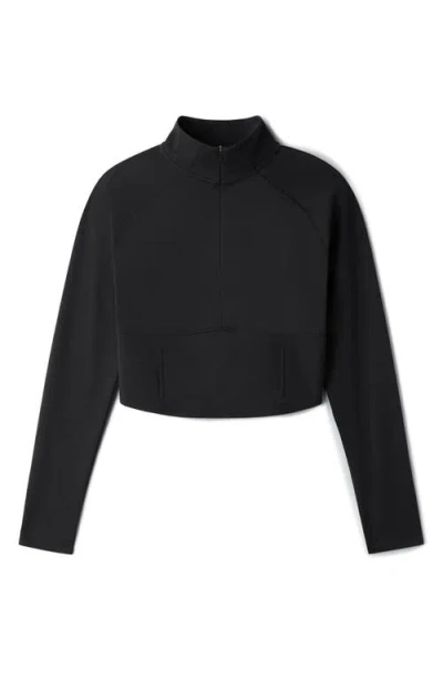 Rhone Revive Crop Quarter Zip Top In Black