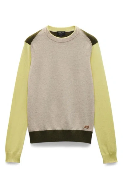 Rag & Bone Taron Colorblock Wool Sweater In Multi