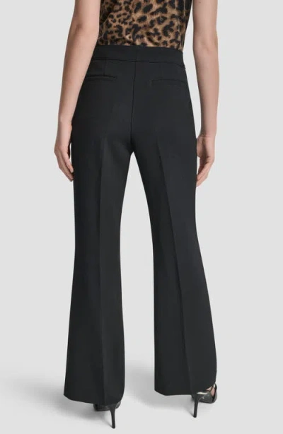 Dkny Women's Double Weave Wide Leg Pants In Black