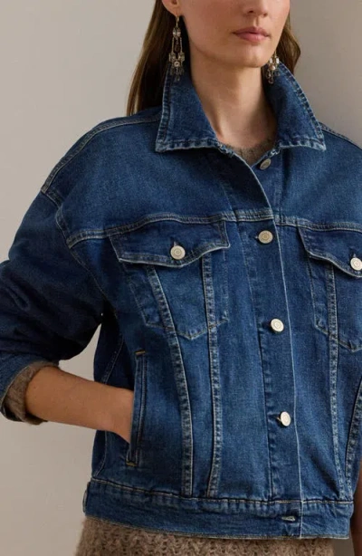 Ralph Lauren Women's Denim Trucker Jacket In Blue