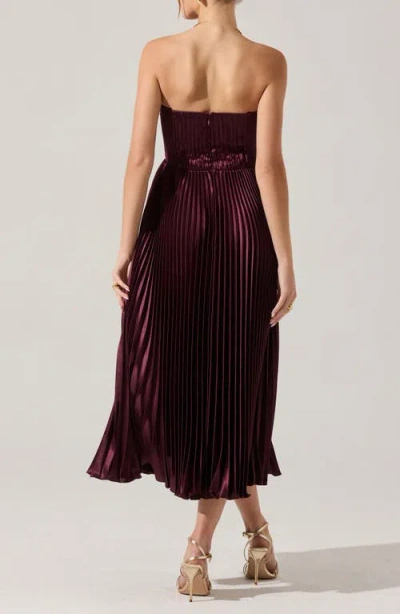 Astr The Label Ascella Strapless A-line Dress In Purple