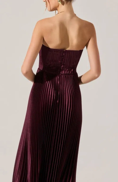 Astr The Label Ascella Strapless A-line Dress In Purple