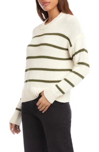 Fifteen Twenty Luca Crewneck Sweater In Stripe In Neutral