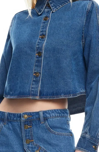 Lioness Sundrenched Shirt Mid Wash In Blue