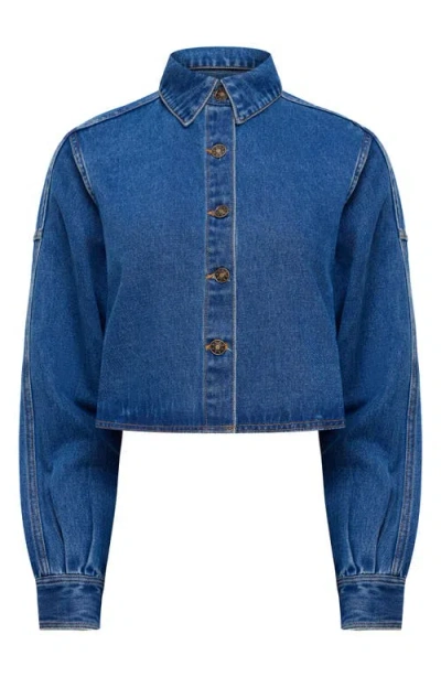 Lioness Sundrenched Shirt Mid Wash In Blue