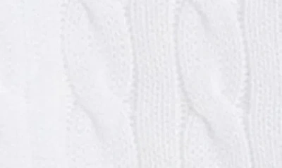 Polo Ralph Lauren Cable-knit Cotton Crewneck Cardigan Clothing In White
