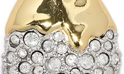 Alexis Bittar 14ct Gold-plated Solanales Crystal Pave Teardrop Pendant Necklace In Gold