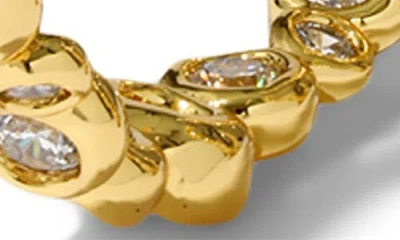 Alexis Bittar Asterales Cubic Zirconia Large Oval Hoop Earrings In 14k Gold Plated