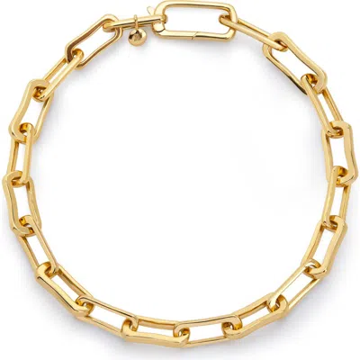 Monica Vinader Womens Alta Mini 18ct Yellow Gold Vermeil Chain Bracelet In Gold