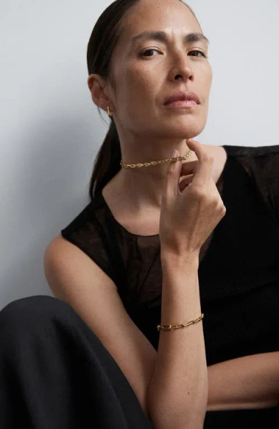 Monica Vinader Womens Alta Mini 18ct Yellow Gold Vermeil Chain Bracelet In Gold