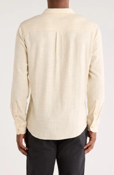 Marine Layer Classic Stripe Stretch Cotton Button-up Shirt In Neutral