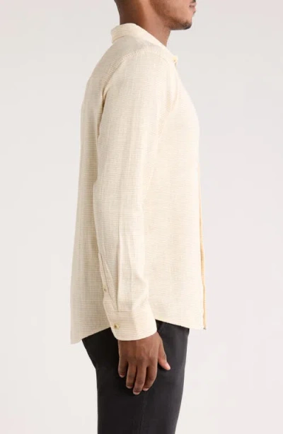 Marine Layer Classic Stripe Stretch Cotton Button-up Shirt In Neutral