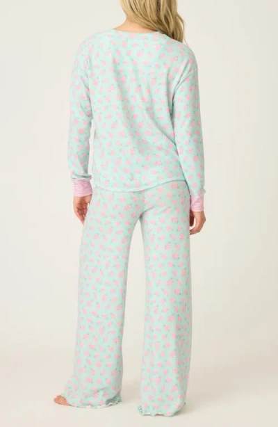 Pj Salvage Secret Garden Pajama Pant In Light Mint In Green