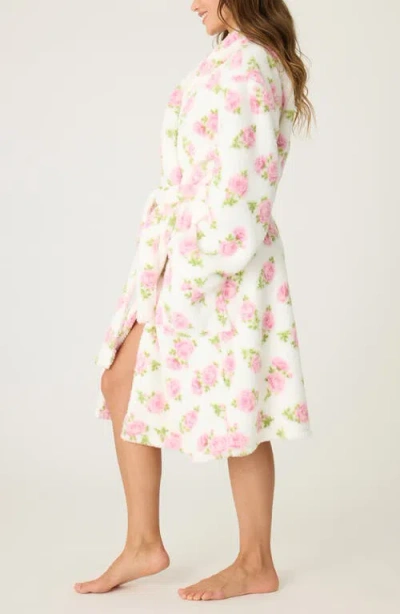 Pj Salvage Let's Get Cozy Plush Robe In White