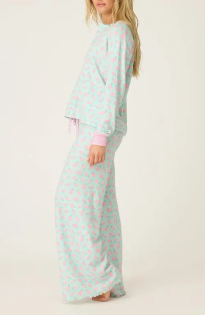 Pj Salvage Secret Garden Pajama Pant In Light Mint In Green