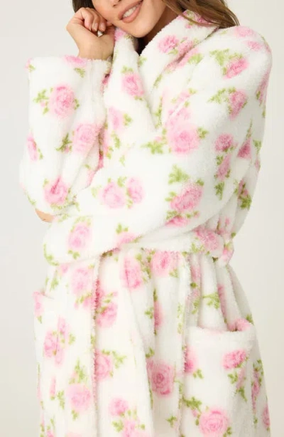 Pj Salvage Let's Get Cozy Plush Robe In White