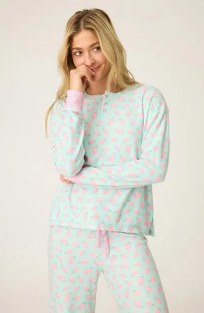 Pj Salvage Secret Garden Pajama Pant In Light Mint In Green