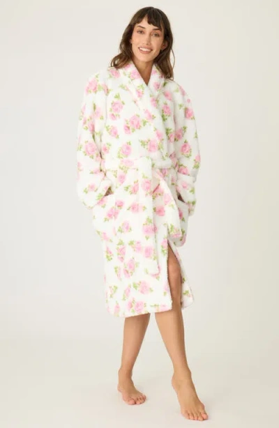 Pj Salvage Let's Get Cozy Plush Robe In White