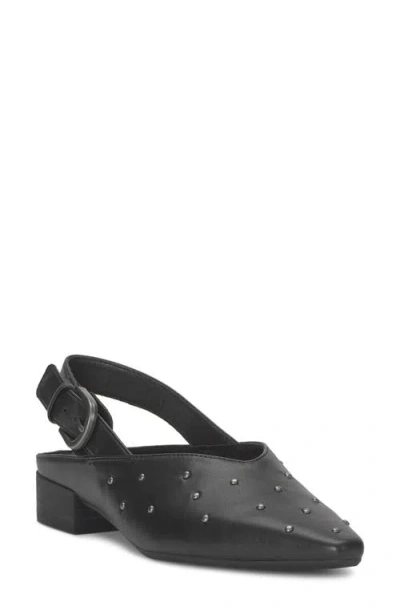 Lucky Brand Women's Brigeet Studded Slingback Low Block-heel Mules In Black