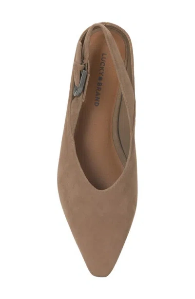 Lucky Brand Women's Mylody Slingback Low Heeled Mules In Brown