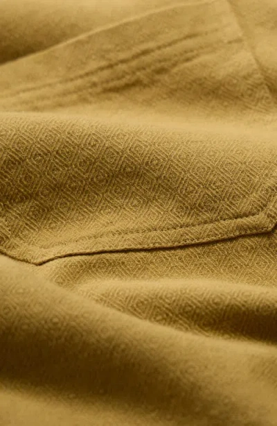 Seasalt Cornwall Rigging Geo Jacquard Organic Cotton Button-up Overshirt In Brown