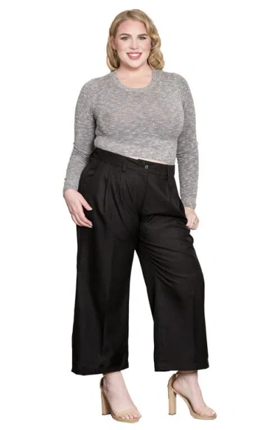 Standards & Practices Wide Leg Palazzo Pants In Black