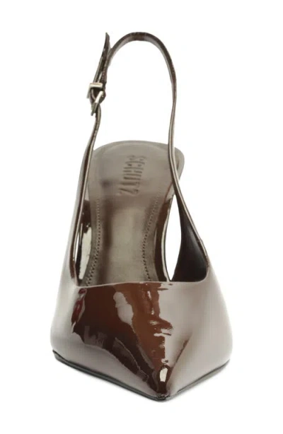 Schutz Paola Slingback Heel In Root Brown, Women's At Urban Outfitters In Brown