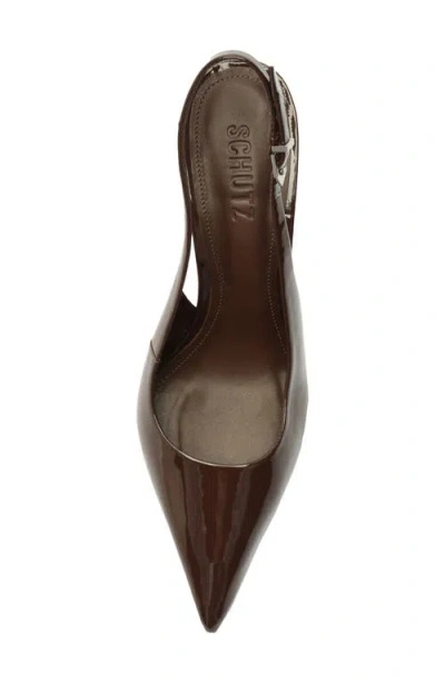 Schutz Paola Slingback Heel In Root Brown, Women's At Urban Outfitters In Brown
