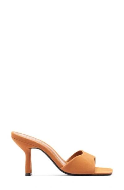 Schutz Posseni Leather Heeled Mule In Cuoio Brown, Women's At Urban Outfitters In Brown