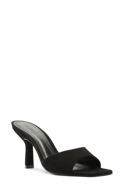 Schutz Posseni Leather Heeled Mule In Black, Women's At Urban Outfitters In Black