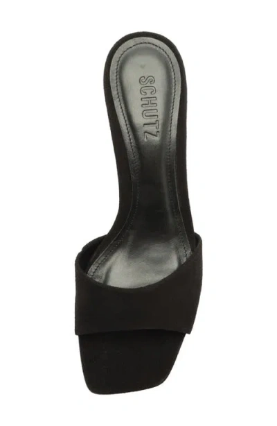 Schutz Posseni Leather Heeled Mule In Black, Women's At Urban Outfitters In Black