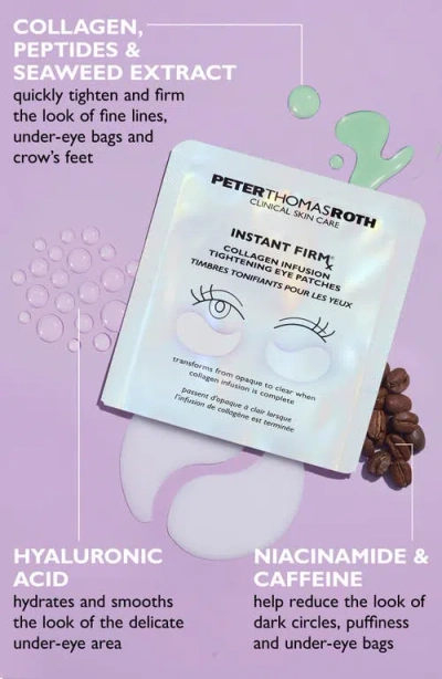 Peter Thomas Roth Instant Firmx Collagen Infusion Tightening Eye Patches In Transparent
