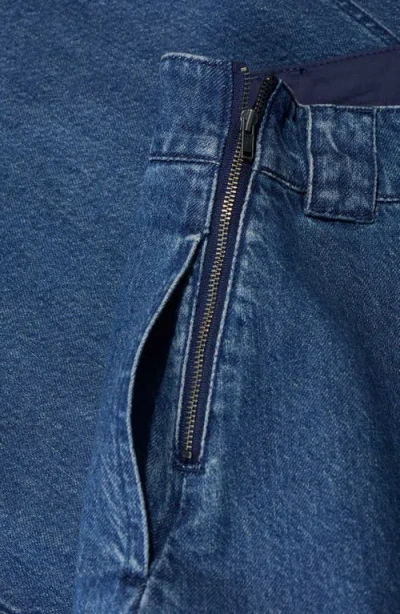 Seasalt Cornwall Restharrow Cotton & Linen A-line Denim Skirt In Blue