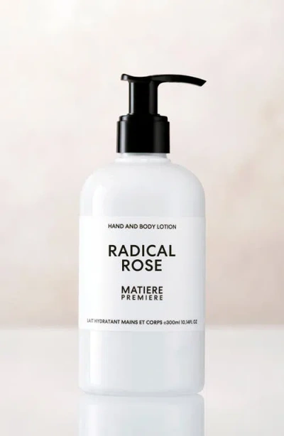 Matiere Premiere Radical Rose Hand And Body Lotion 300ml In Transparent