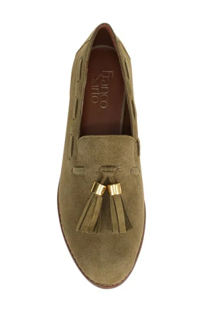Franco Sarto Women's Hartlie Round Toe Low Profile Tassel Loafers In Green