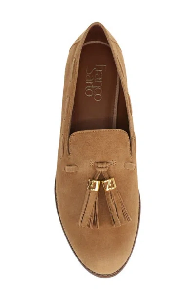 Franco Sarto Women's Hartlie Round Toe Low Profile Tassel Loafers In Brown
