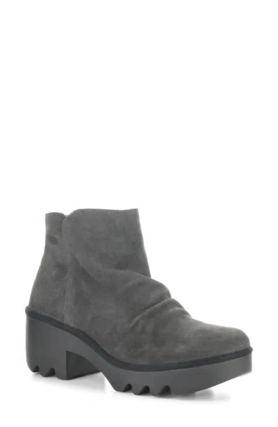 Fly London Tulp Lug Sole Platform Bootie In Gray