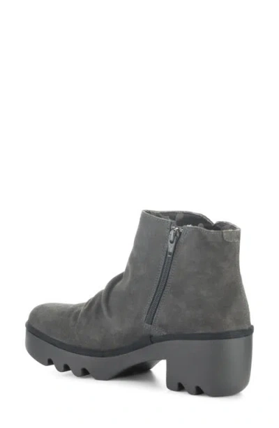 Fly London Tulp Lug Sole Platform Bootie In Gray
