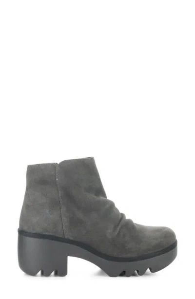 Fly London Tulp Lug Sole Platform Bootie In Gray
