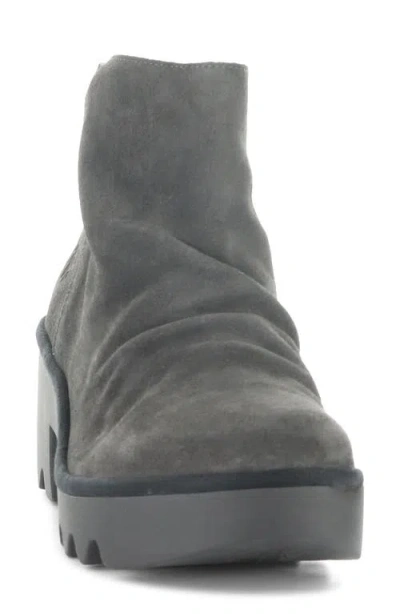 Fly London Tulp Lug Sole Platform Bootie In Gray