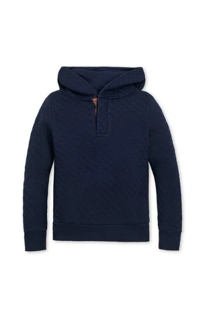 Hope & Henry Kids' Quilted Hooded Sweatshirt In Blue