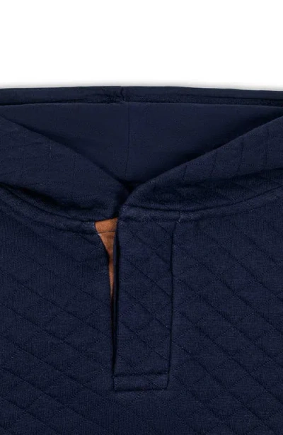 Hope & Henry Kids' Quilted Hooded Sweatshirt In Blue