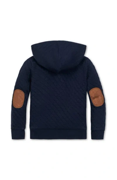 Hope & Henry Kids' Quilted Hooded Sweatshirt In Blue