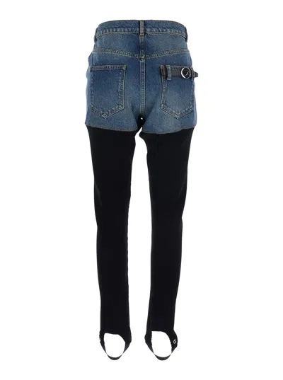 Coperni Dual-tone Organic Cotton Pants In Black