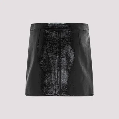 Courrèges Reedition Vinyl Mini Skirt In Black