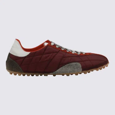 Maison Margiela Sprinters Leather And Suede-trimmed Nylon Sneakers In Red