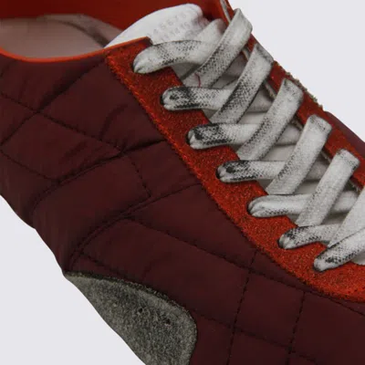 Maison Margiela Sprinters Leather And Suede-trimmed Nylon Sneakers In Red