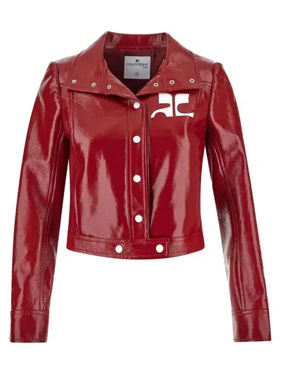 Courrèges Courreges Women Red Vinyl Jacket In Red