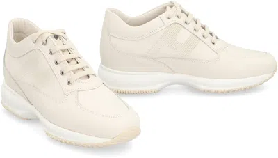 Hogan Logo-patch Low-top Sneakers In Neutral