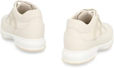 Hogan Logo-patch Low-top Sneakers In Neutral